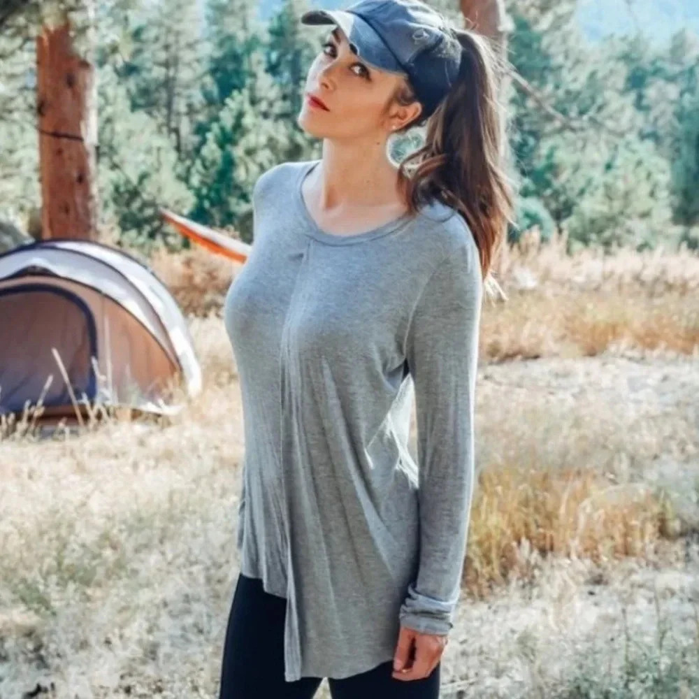 Grey long sleeve top